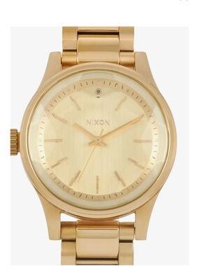 Nixon Women’s Gold Bracelet Watch with Minimalist Dial